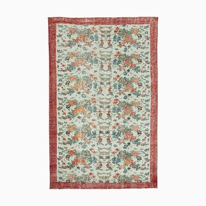 Beige Oriental Antique Hand Knotted Vintage Carpet
