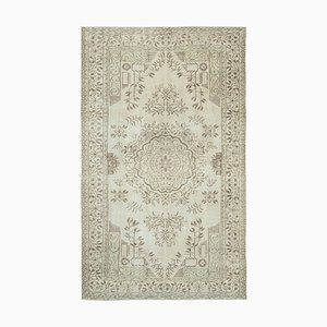 Beige Anatolian  Traditional Hand Knotted Vintage Rug