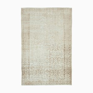 Tapis Vintage Anatolien Beige Tissé à la Main Vintage Beige