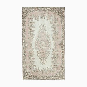 Alfombra vintage oriental oriental beige anudada a mano