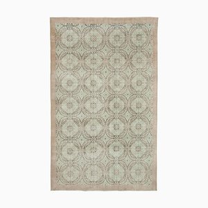 Tappeto vintage beige annodato a mano, beige