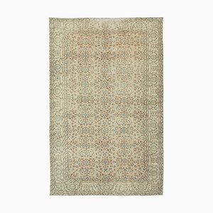 Beige Anatolian  Decorative Hand Knotted Vintage Rug