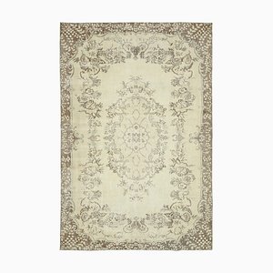 Tapis Vintage Beige Fait à la Main en Laine, Turquie