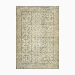 Beige Anatolian  Contemporary Hand Knotted Vintage Rug