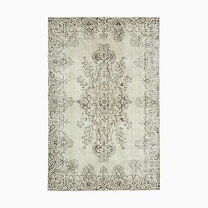 Tappeto vintage anatolico beige annodato a mano