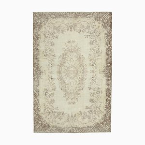 Beige Turkish Decorative Handmade Vintage Rug