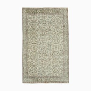 Beige Turkish Decorative Handmade Vintage Rug