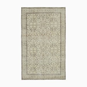 Beige Anatolian  Contemporary Hand Knotted Vintage Rug