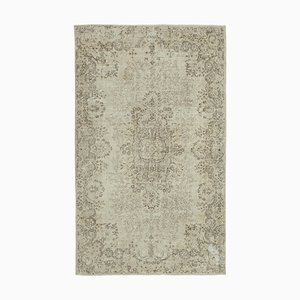 Tappeto vintage beige annodato a mano, beige