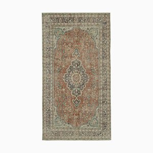 Beige Anatolian  Decorative Hand Knotted Vintage Rug