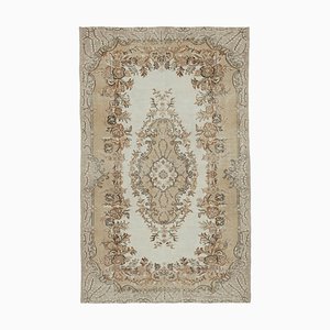 Beige Oriental Antique Hand Knotted Vintage Rug