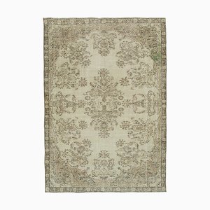 Beige Turkish Decorative Handmade Vintage Rug