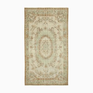 Alfombra anatolia antigua beige vintage tejida a mano