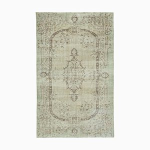 Beige Anatolian  Wool Hand Knotted Vintage Rug