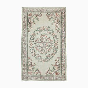 Tappeto vintage antico beige annodato a mano, beige