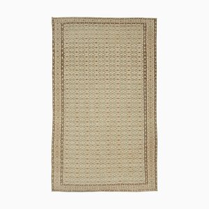 Beige Türkischer Handgeknüpfter Vintage Teppich