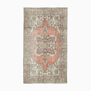 Vintage Beige Oriental Hand Knotted Rug