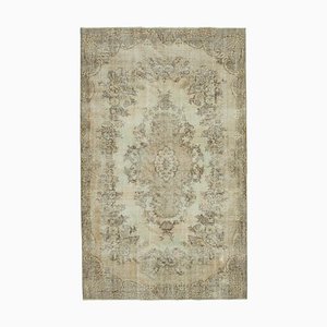 Tappeto vintage antico annodato a mano beige