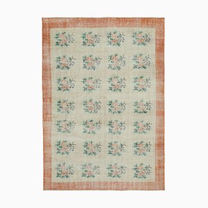 Beige Anatolian  Wool Hand Knotted Vintage Rug