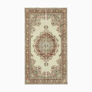 Beige Anatolian  Decorative Hand Knotted Large Vintage Rug