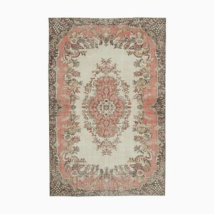 Tappeto vintage anatolico decorativo annodato a mano, beige