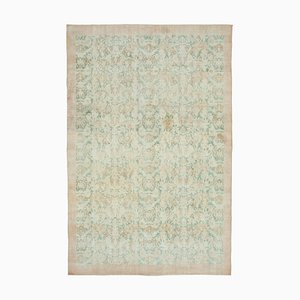 Beige Anatolian  Decorative Hand Knotted Large Vintage Rug