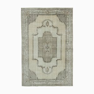 Tappeto vintage fatto a mano in lana beige, Turchia