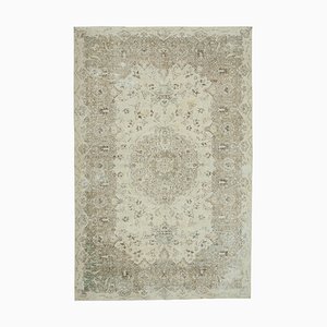 Tapis Anatolien Antique Large Noué à la Main Beige