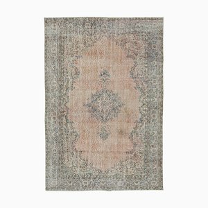 Beige Türkischer Handgeknüpfter Handgeknüpfter Vintage Teppich