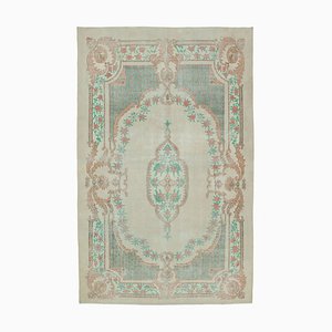 Beige Anatolian  Traditional Hand Knotted Large Vintage Rug