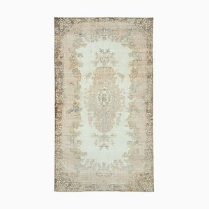 Beige Oriental Decorative Hand Knotted Large Vintage Rug