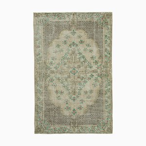 Tapis Oriental Vintage Noué à la Main Beige Traditionnel