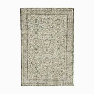 Vintage Anatolian Beige Hand Knotted Rug