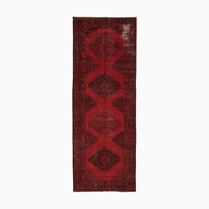 Roter orientalischer Handgeknüpfter Traditioneller Läufer Teppich