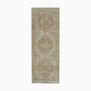 Orientalischer antiker handgeknüpfter Vintage Teppich in Läufer Optik