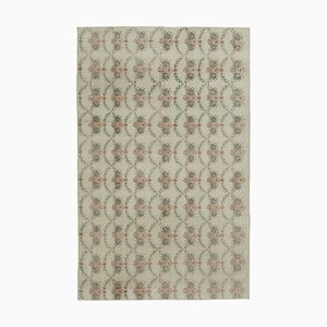 Tapis Beige Fait Main Vintage en Laine, Turquie