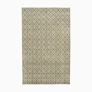 Tappeto vintage fatto a mano in lana beige, Turchia