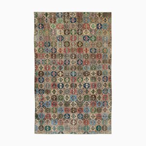 Tapis Vintage Multicolore Fait à la Main en Laine, Turquie