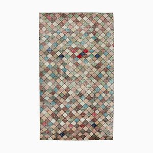 Oriental Multicolor Hand Knotted Wool Vintage Rug