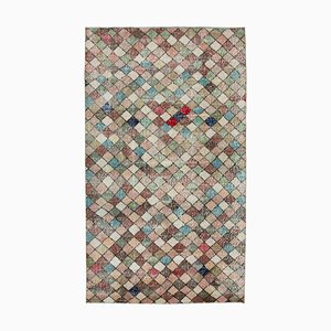 Tapis Multicolore Oriental en Laine Fait Main Handmade Vintage