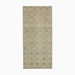 Tapis Oriental Beige Tissé à la Main Vintage en Laine