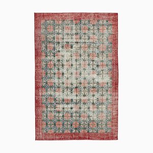 Handgeknüpfter Orientalischer Rote Vintage Teppich aus Wolle