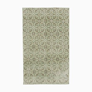 Anatolian Beige Hand Knotted Wool Vintage Rug