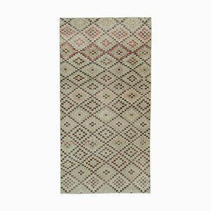 Oriental Beige Handmade Wool Vintage Rug
