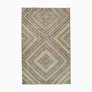 Tapis Vintage Anatolien Beige Fait Main en Laine