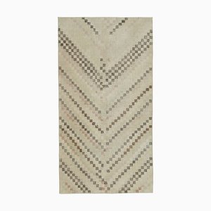 Tapis Vintage Anatolien Beige Fait Main en Laine