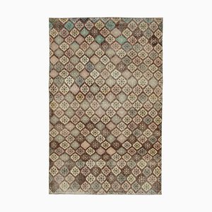 Handgeknüpfter orientalischer Vintage Teppich aus handgewebter Wolle