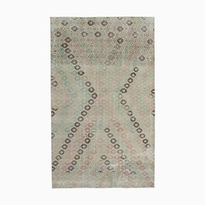 Alfombra anatolia vintage de lana beige hecha a mano