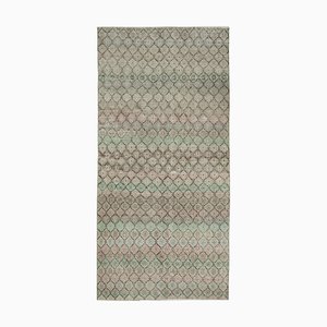 Handgeknüpfter orientalischer Beigefarbener Vintage Teppich aus Wolle