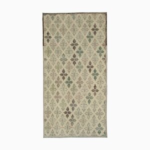 Orientalischer Handgeknüpfter Beiger Vintage Teppich aus Wolle